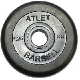 Диск обрезиненный BARBELL Atlet 26 мм 1.25 кг