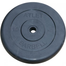 Диск обрезиненный BARBELL Atlet 26 мм 10 кг