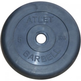 Диск обрезиненный BARBELL Atlet 26 мм 5 кг
