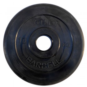 Диск обрезиненный BARBELL Atlet 51 мм 10 кг