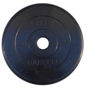 Диск обрезиненный BARBELL Atlet 51 мм 20 кг