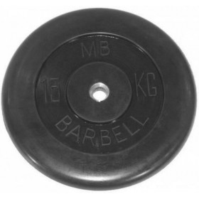 Диск обрезиненный олимпийские BARBELL 51 мм 15 кг